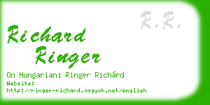 richard ringer business card